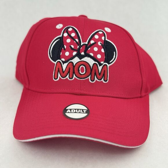 Disney MOM Embroidered Minnie Mouse Ears Baseball Cap White One Size New - Picture 1 of 8